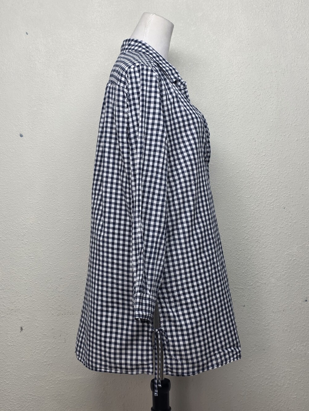 J. Crew Navy and White Gingham Swim Coverup Tunic, Size M - Picture 4 of 8
